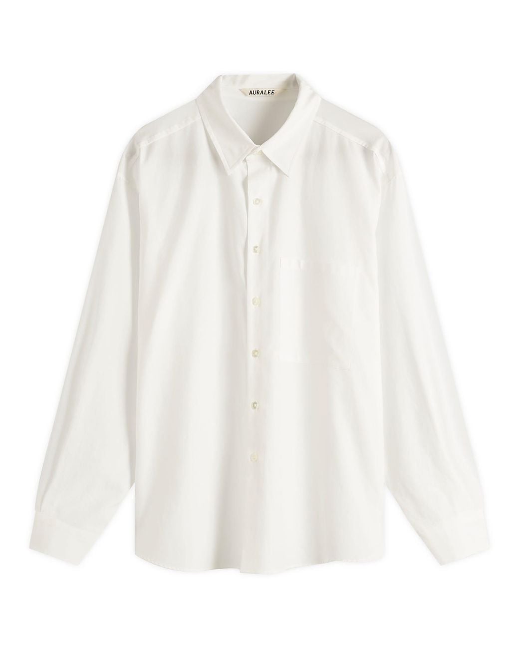 AURALEE Washed Finx Twill Big Shirt in White for Men | Lyst