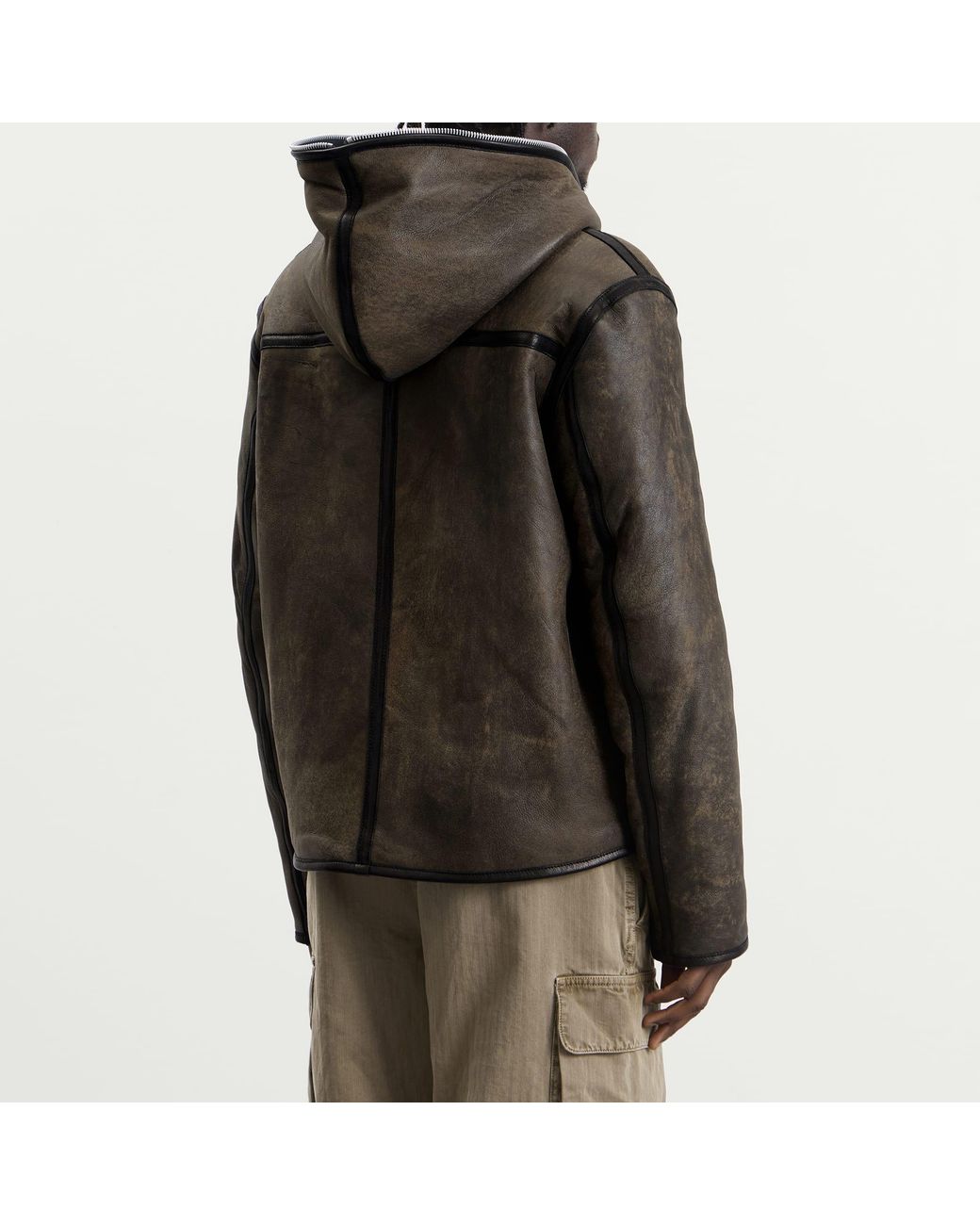 Our Legacy Black Dry Shearling Full Zip Jacket for men