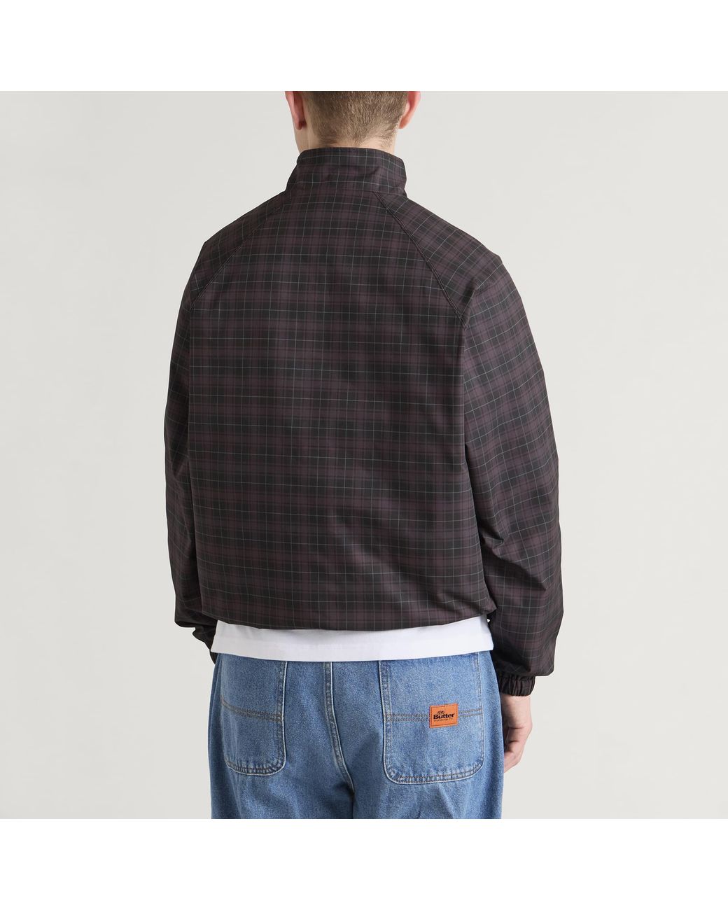 Butter Goods Black Plaid Nylon Jacket for men
