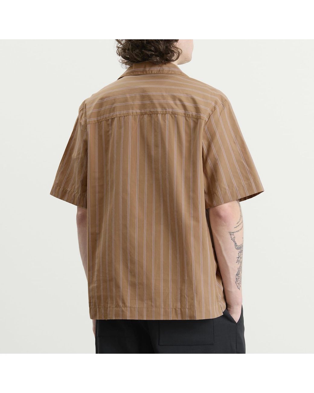 A.P.C. Brown Chemise Beckett Logo Shirt for men