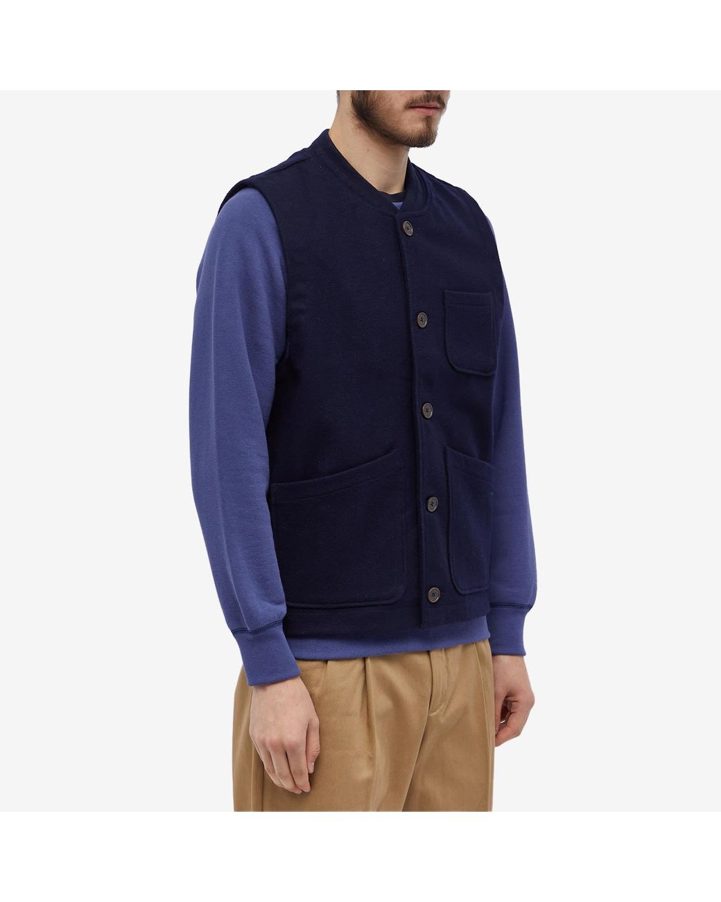Universal Works Mowbray Chore Waistcoat in Blue for Men Lyst UK