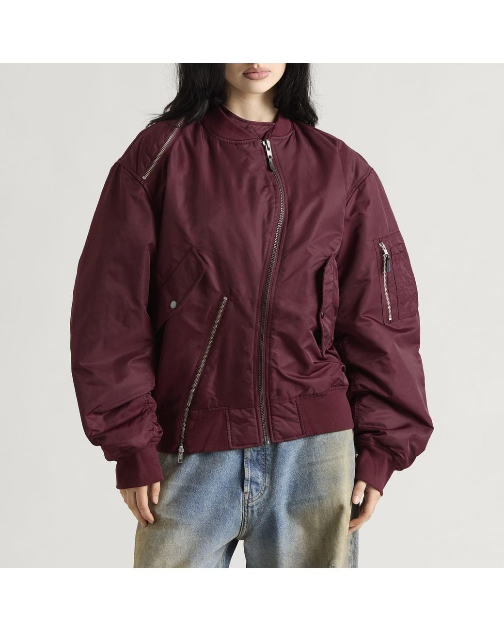 OTTOLINGER Purple Forever Zip Bomber Jacket