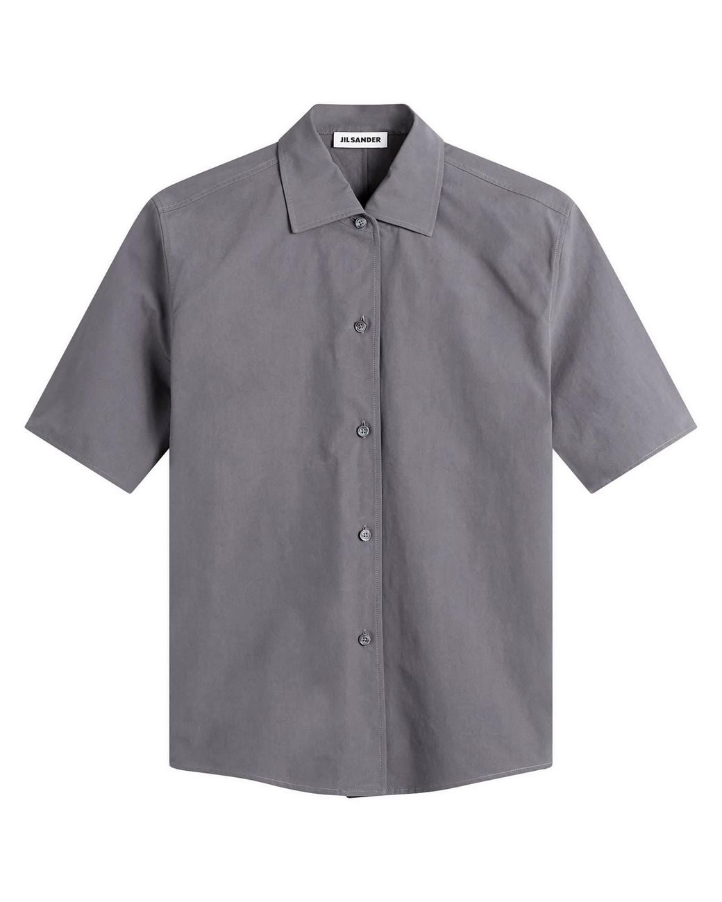 Jil Sander Gray Short Sleeve Boxy Shirt