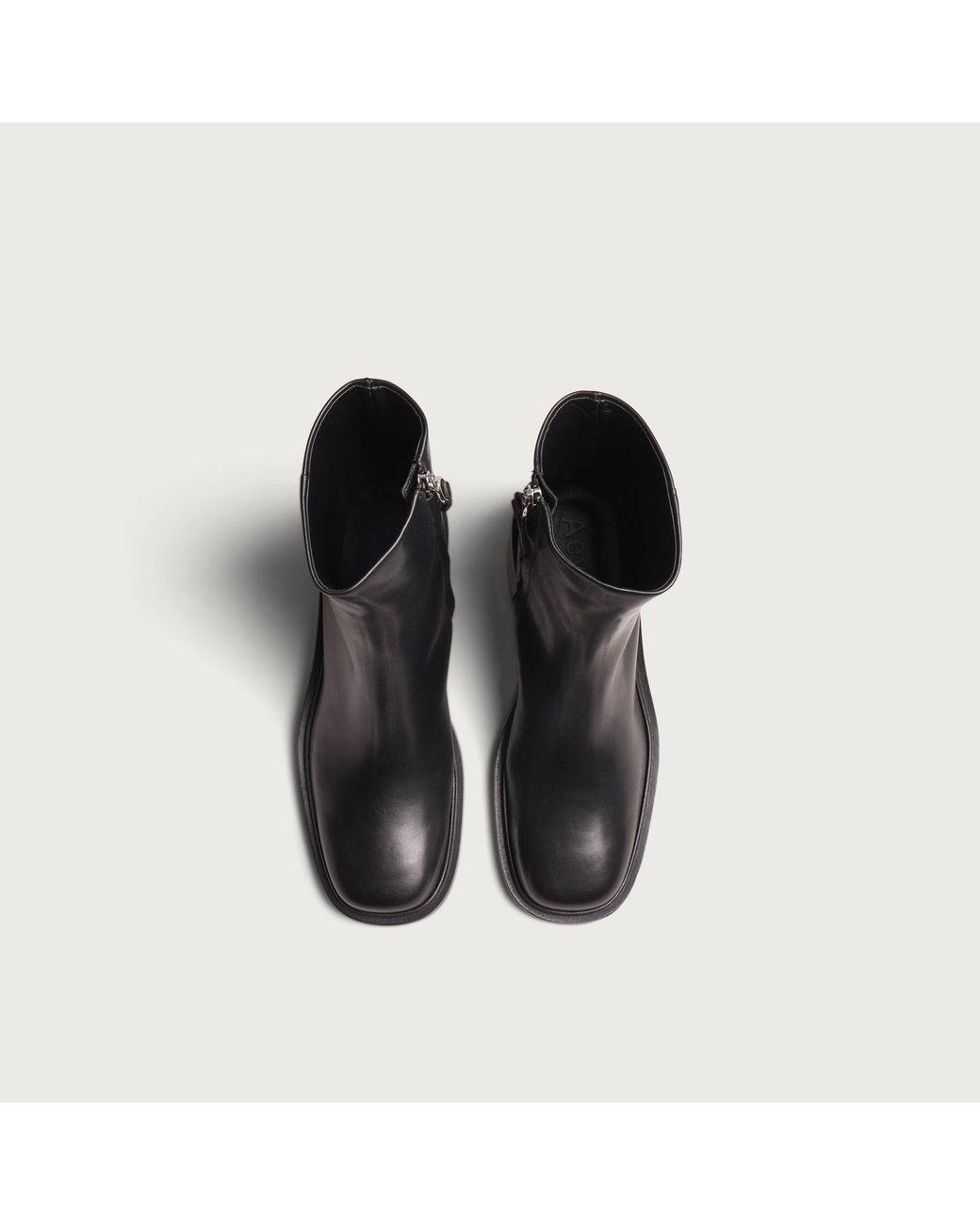 Aeyde Black Teddy Block Heel Boots