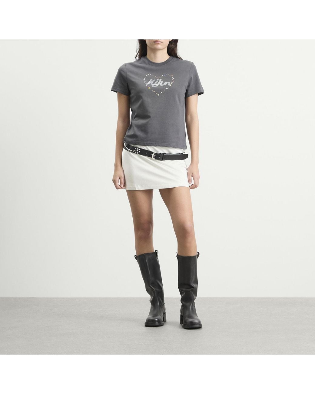 Kijun Gray Pebble Heart T-Shirt