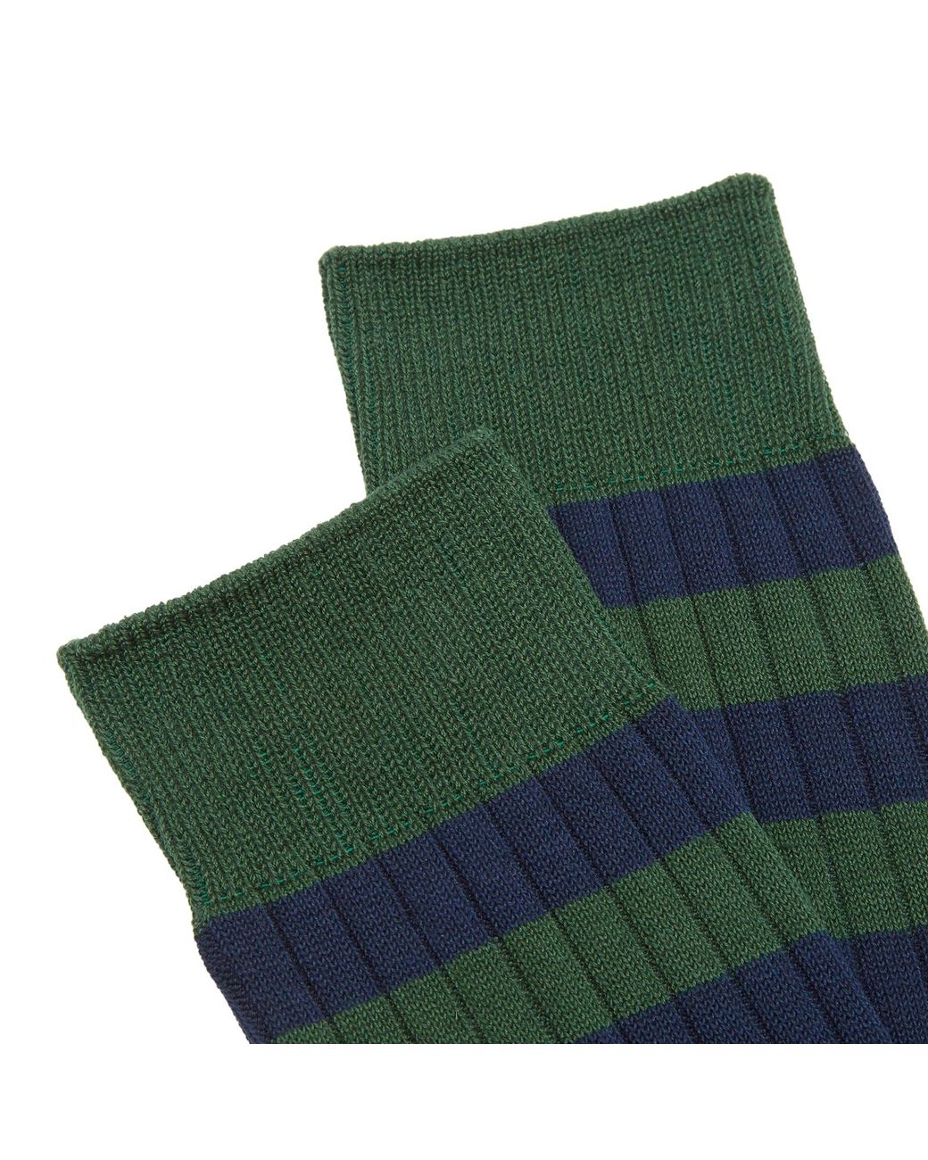 Beams Plus Black Rib Stripe Sock for men
