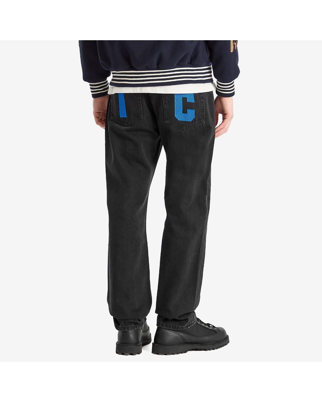ICECREAM Blue Running Dog Straight Leg Denim Jeans for men