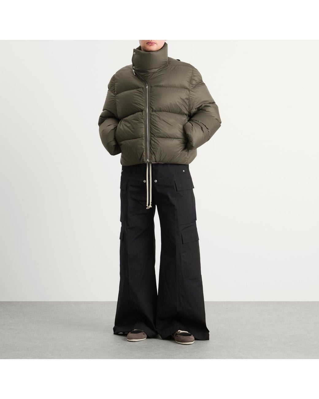 Rick Owens Green Light Nylon Down Turtle Jacket for men
