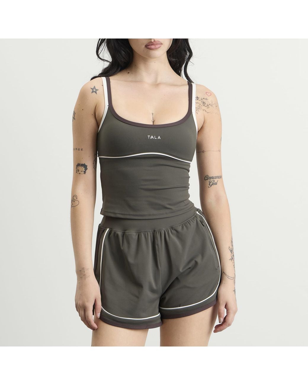 Tala Black Skinluxe Contrast Double Strap Vest