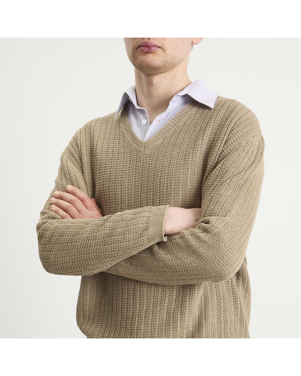 Carter Young Natural Lounger V-Neck for men