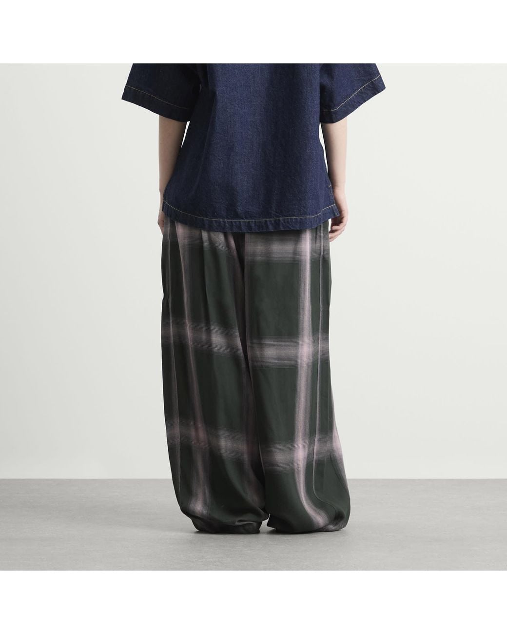 Needles Gray H.D Rayon Plaid Pants