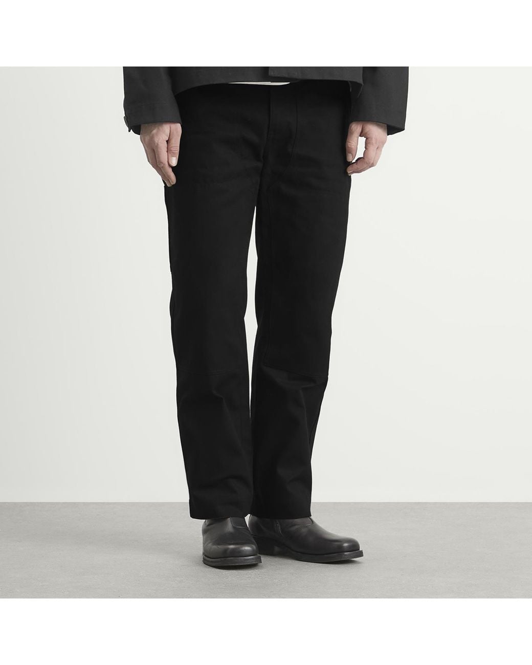 Studio Nicholson Black Denver Cotton Canvas Workwear Pant for men