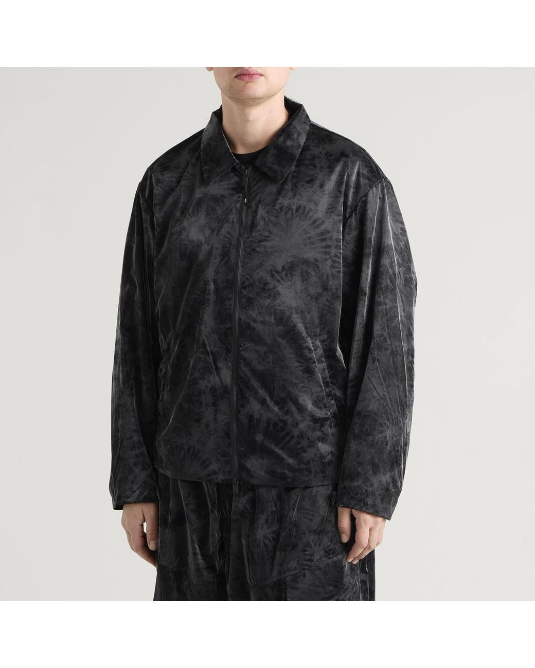 Y-3 Black Marble Nylon Shirt Jacket for men
