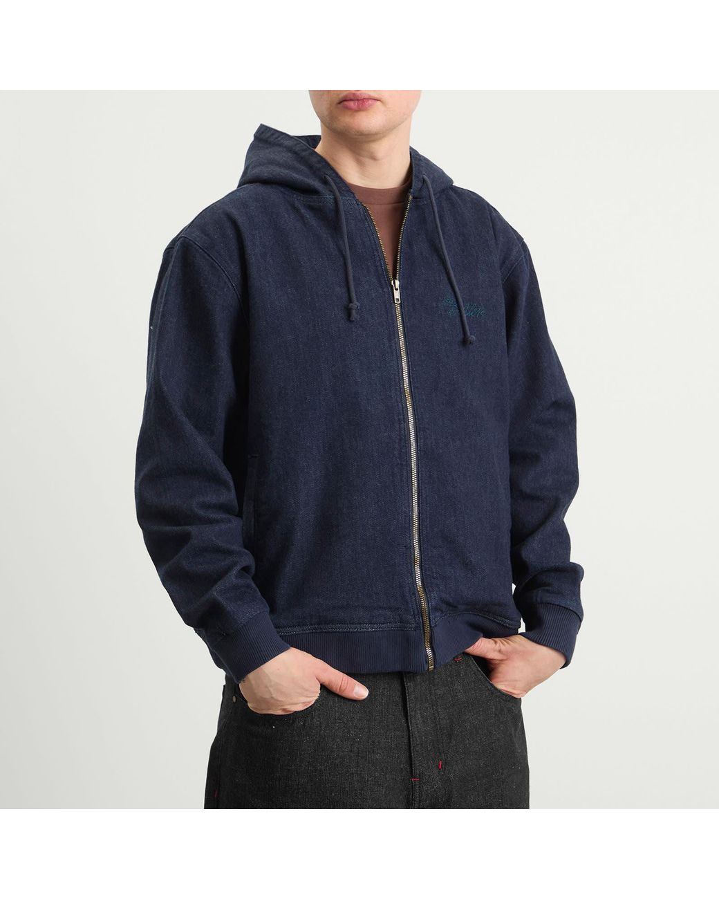 Butter Goods Blue Hooded Work Jacket for men