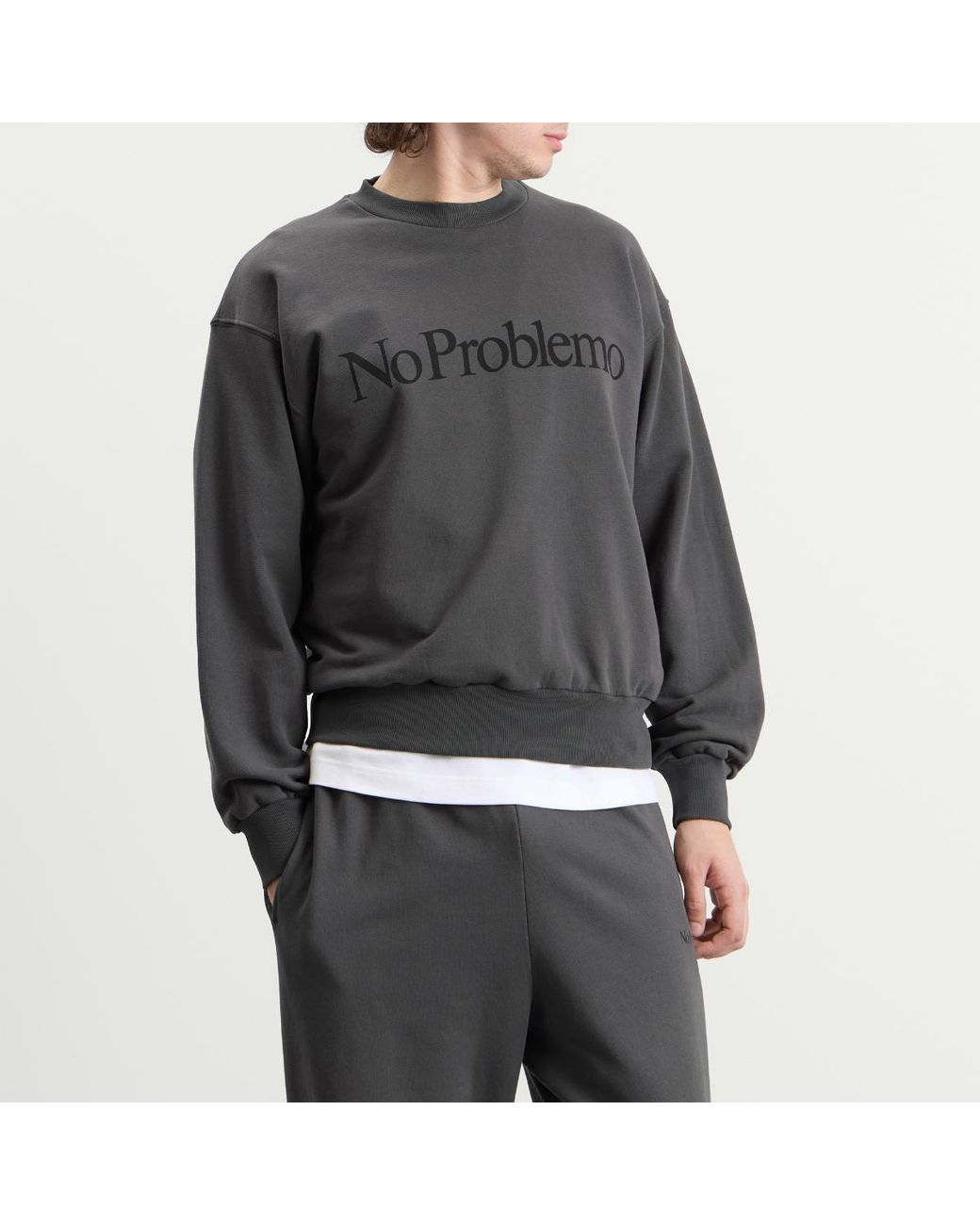 No Problemo Gray Sweatshirt for men
