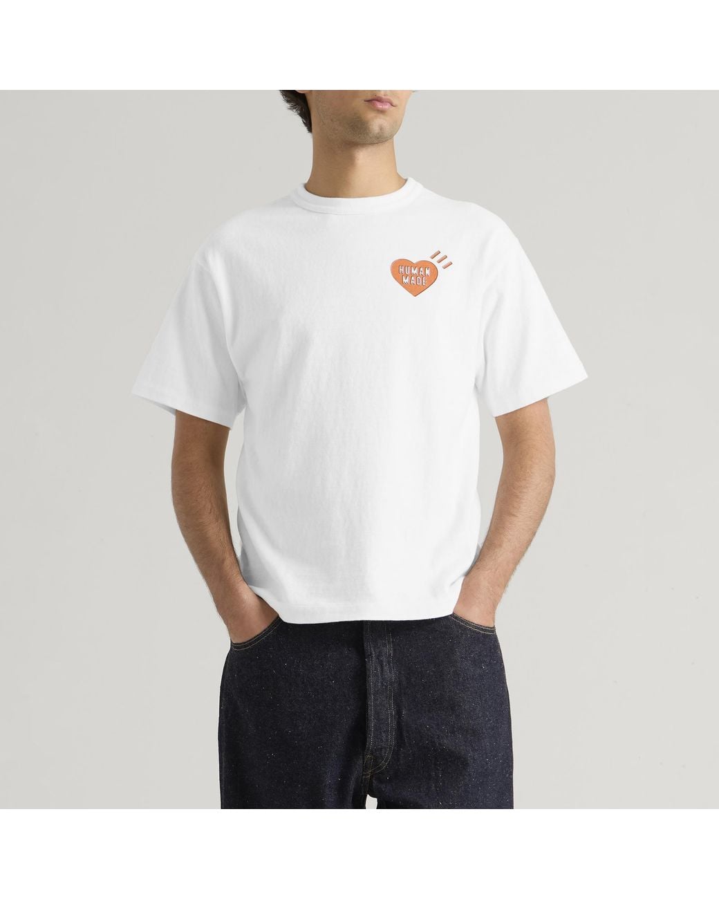 Human Made White Heart Logo T-Shirt for men