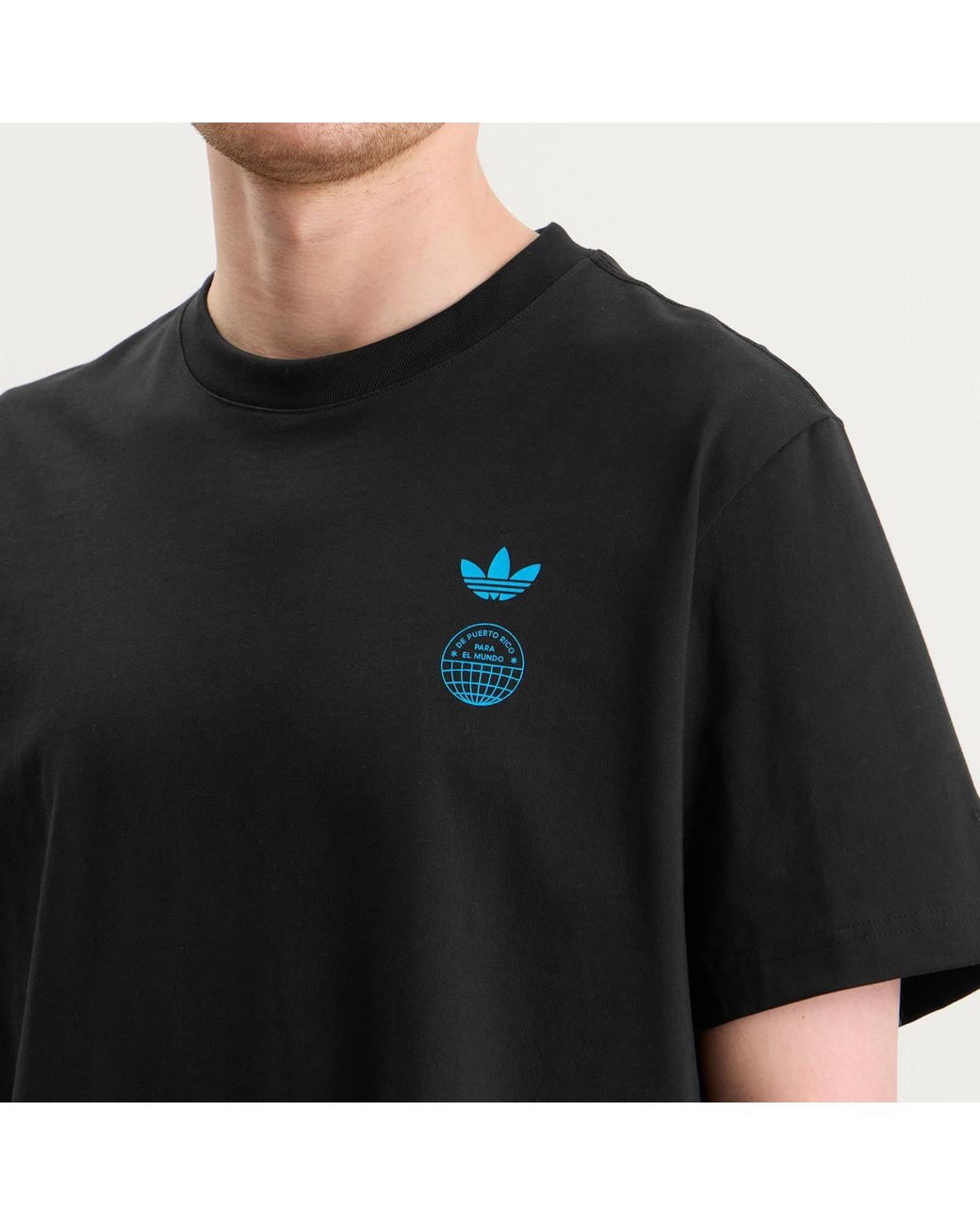 Adidas Black X Bad Bunny Paris Tour Merch T-Shirt for men