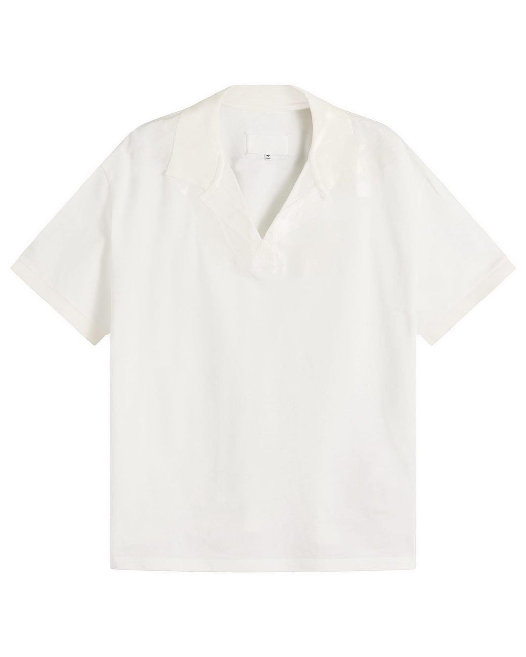 Maison Margiela White Taped Polo Shirt for men
