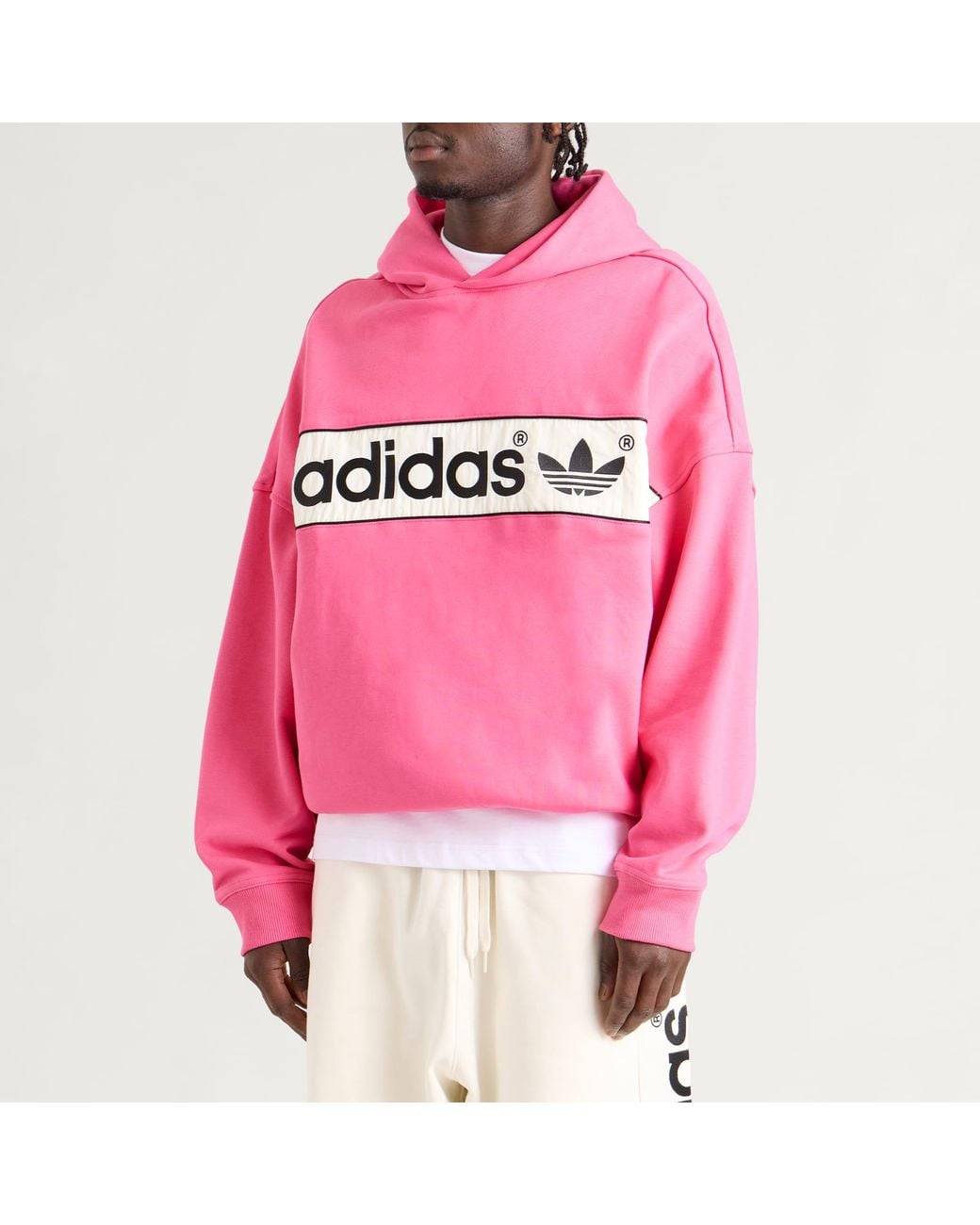 Adidas Pink Block Hoody for men