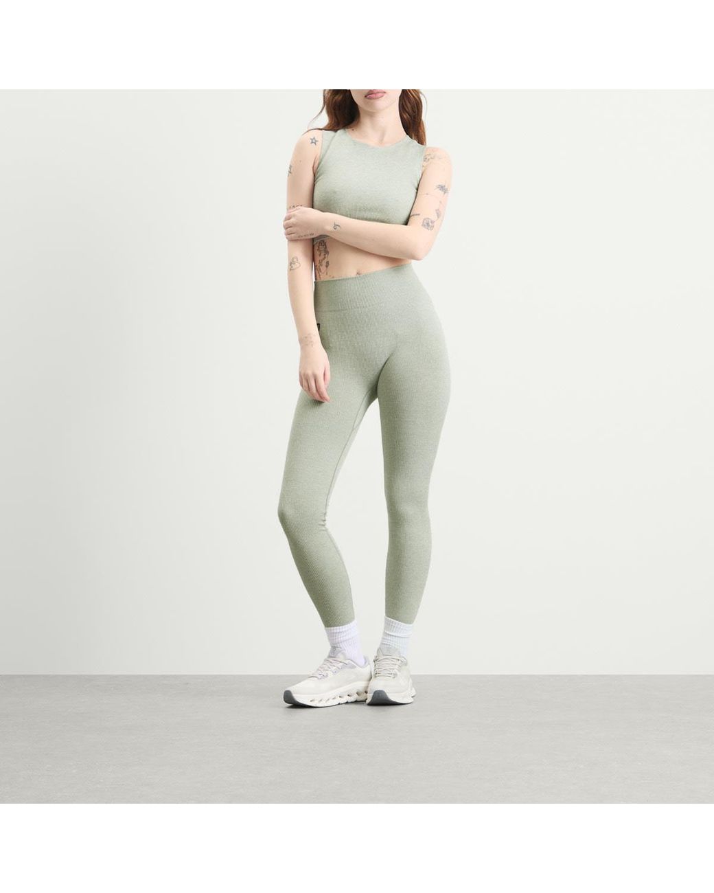 On Shoes Green Studio Knit Leggings