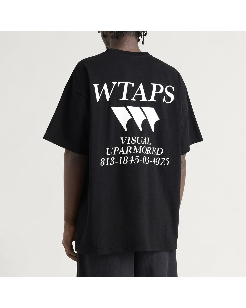 (w)taps Black Short Sleeve T-Shirt for men