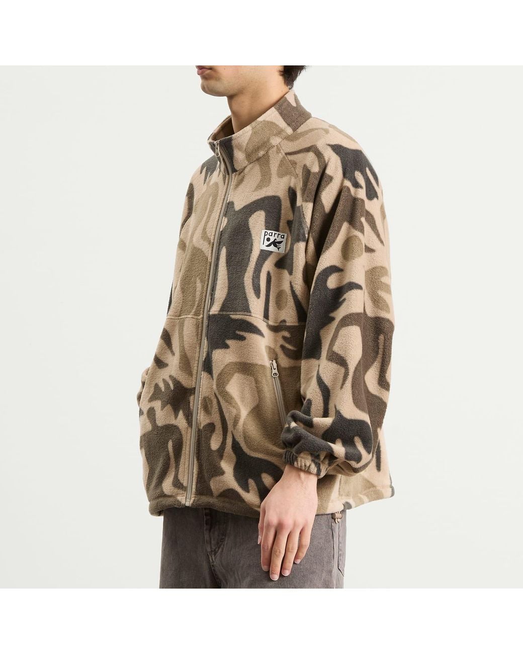 by Parra Brown Just Like Heaven Fleece Jacket for men