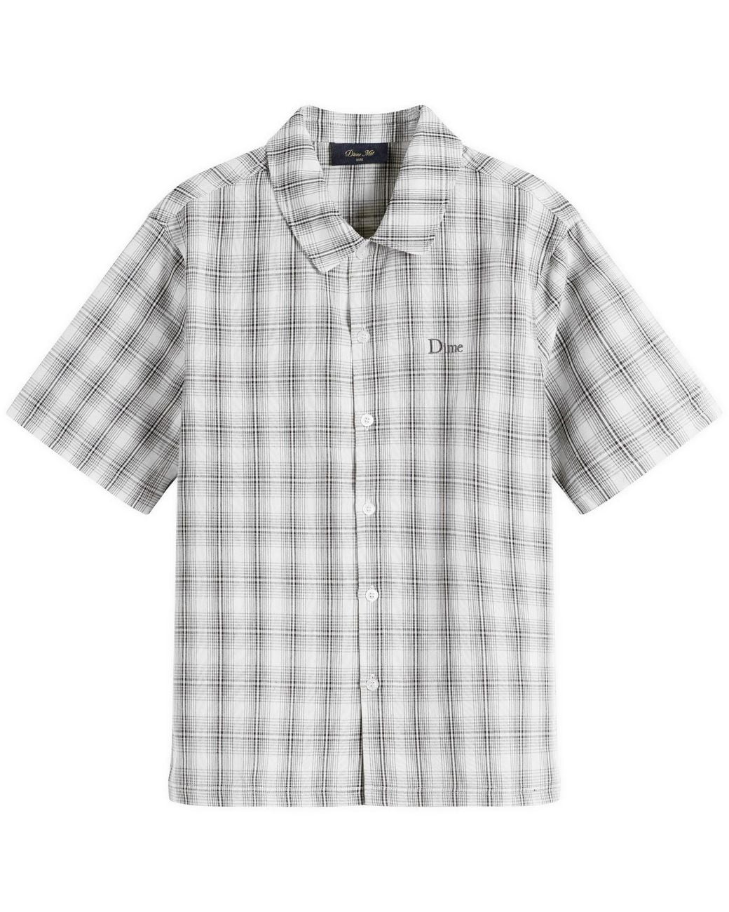 Dime Gray Plaid Short Sleeve Shirt for men