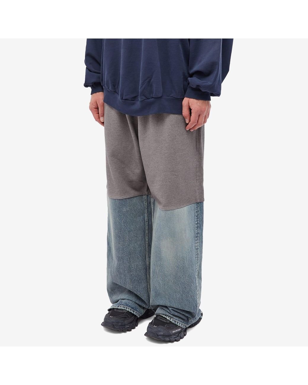 Balenciaga Patched Sweat Pant in Gray for Men | Lyst