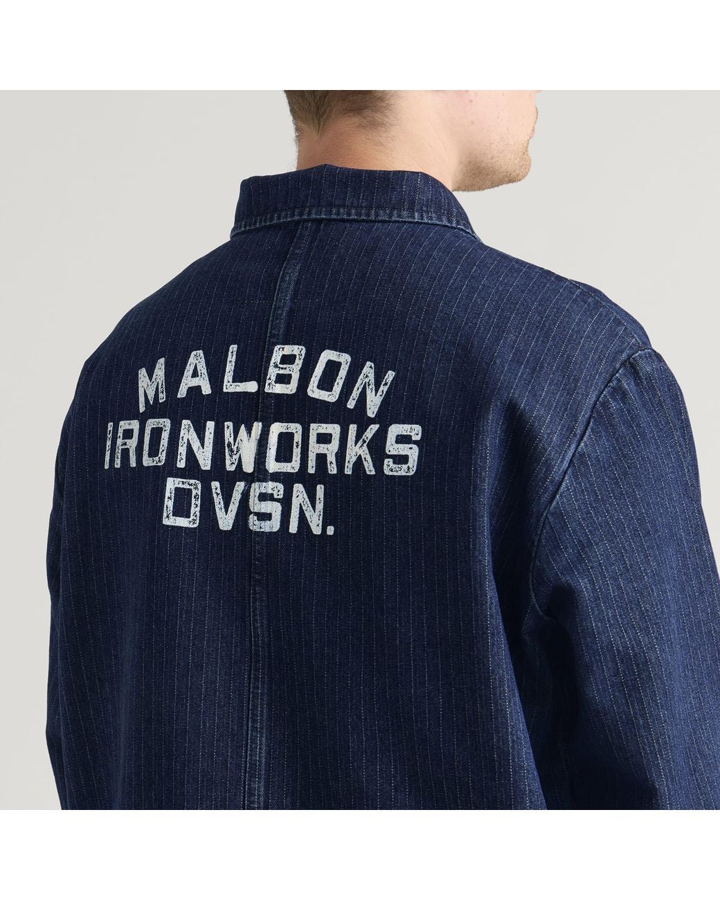 Malbon Blue Foreman Jacket for men
