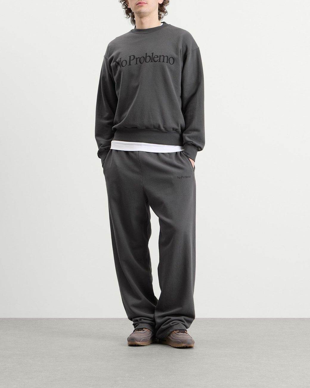 No Problemo Gray Sweatshirt for men