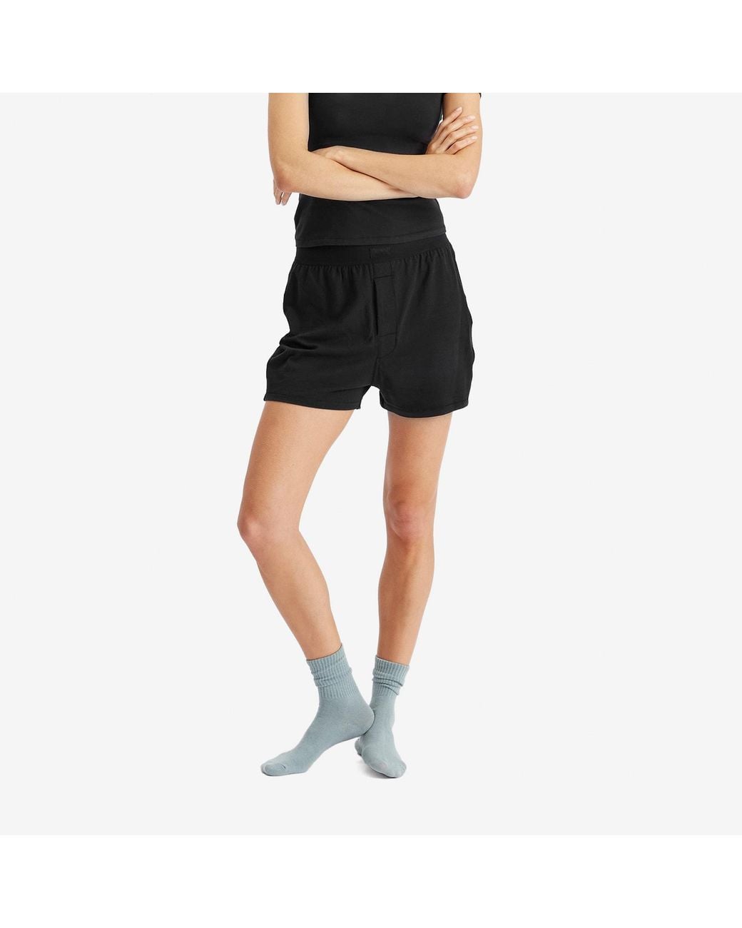 Skims Black Boyfriend Loose Boxer