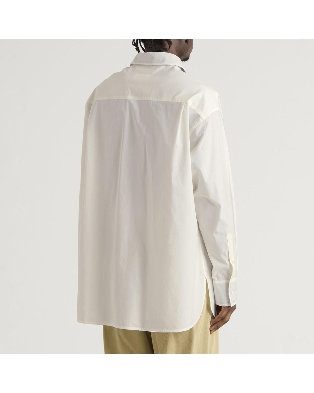 Maison Margiela White Mm6 Plain Long-Sleeved Shirt for men