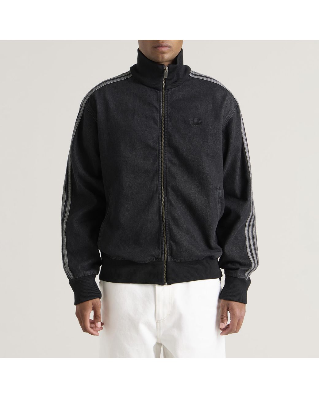 Adidas Black Denim Firebird Track Top for men