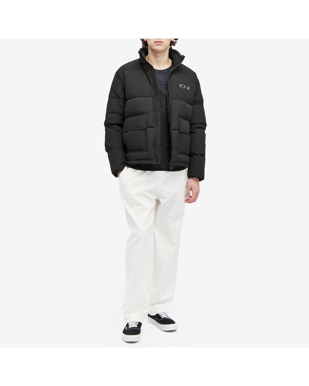 POLAR SKATE Pocket Puffer Jacket in Black for Men | Lyst