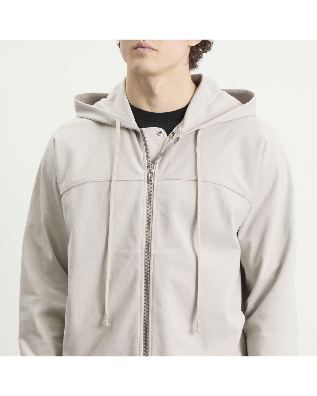 Rick Owens Natural Zip Hoodie for men