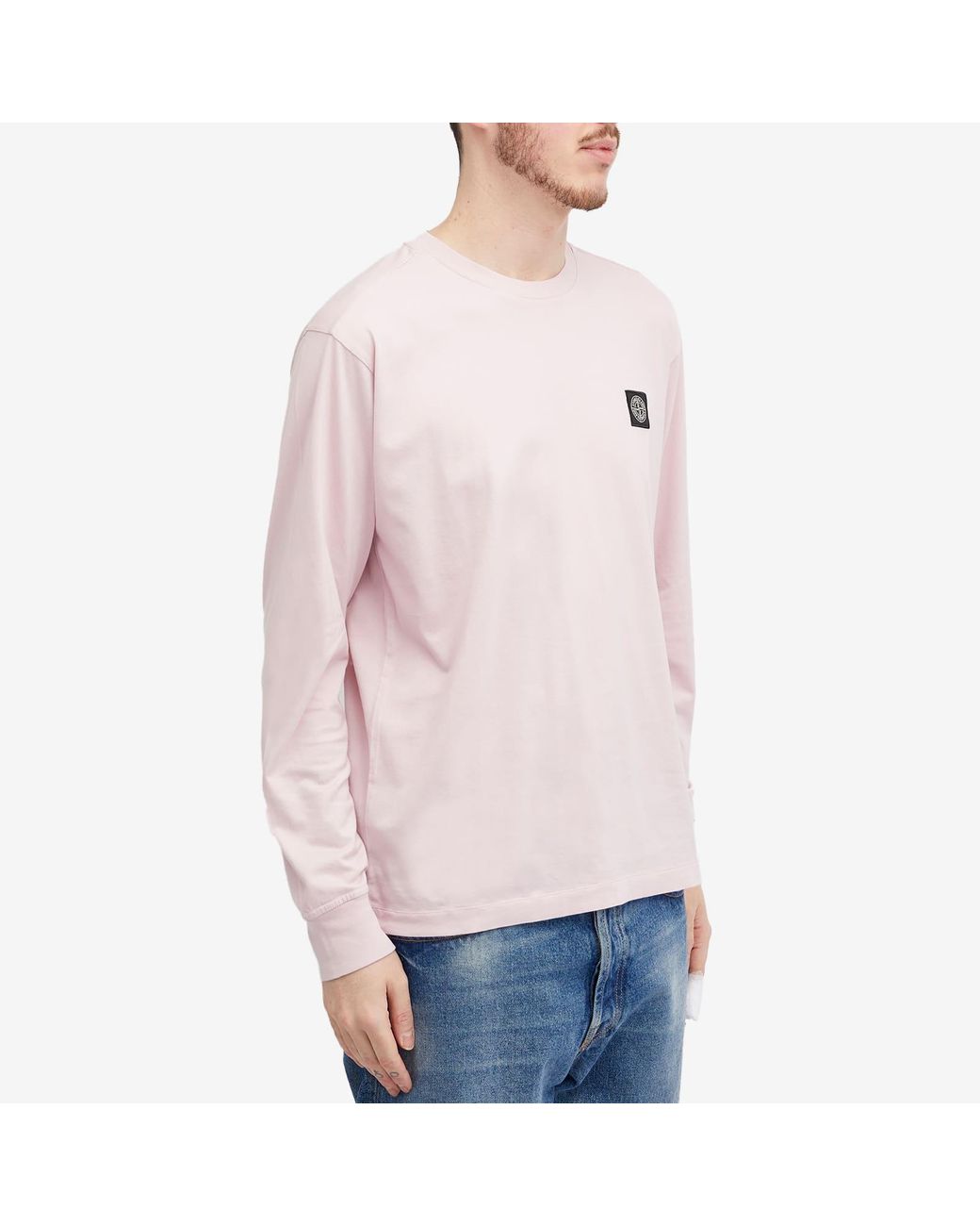 Stone Island Long Sleeve Patch T-Shirt in Pink for Men | Lyst Stone Island Long Sleeve Patch T-Shirt in Pink for Men | Lyst
