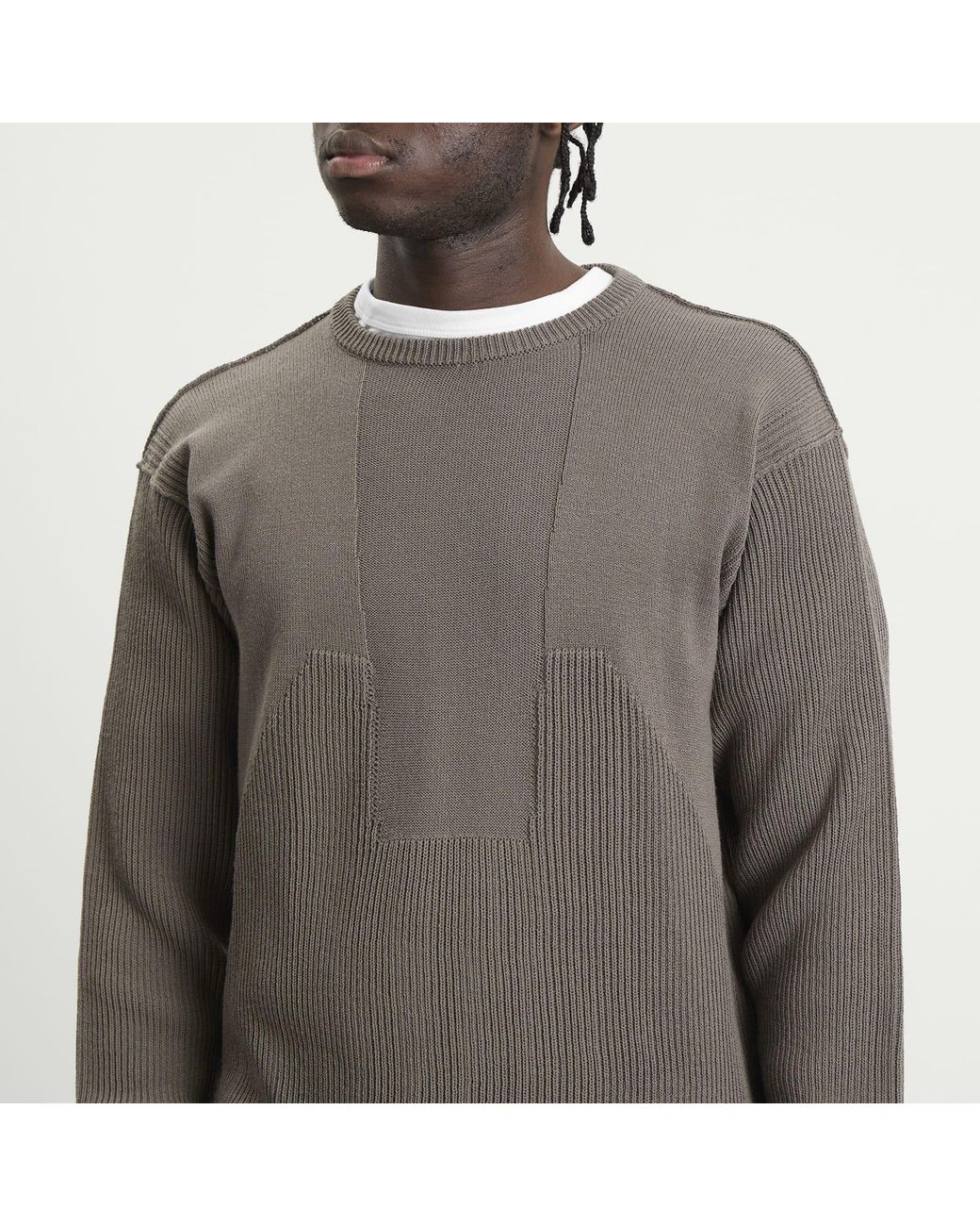 Rick Owens Gray Round Neck Jumper for men