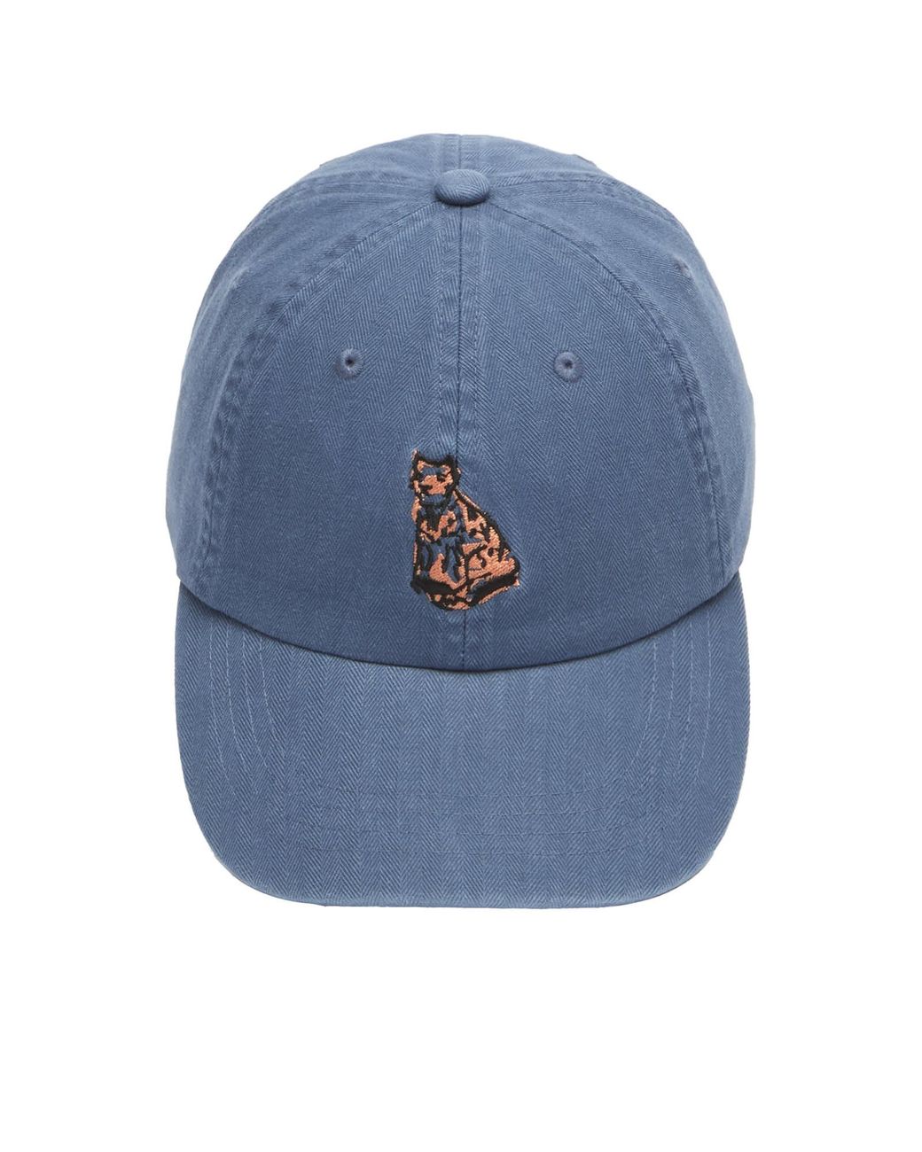Folk Blue Herringbone Cap for men