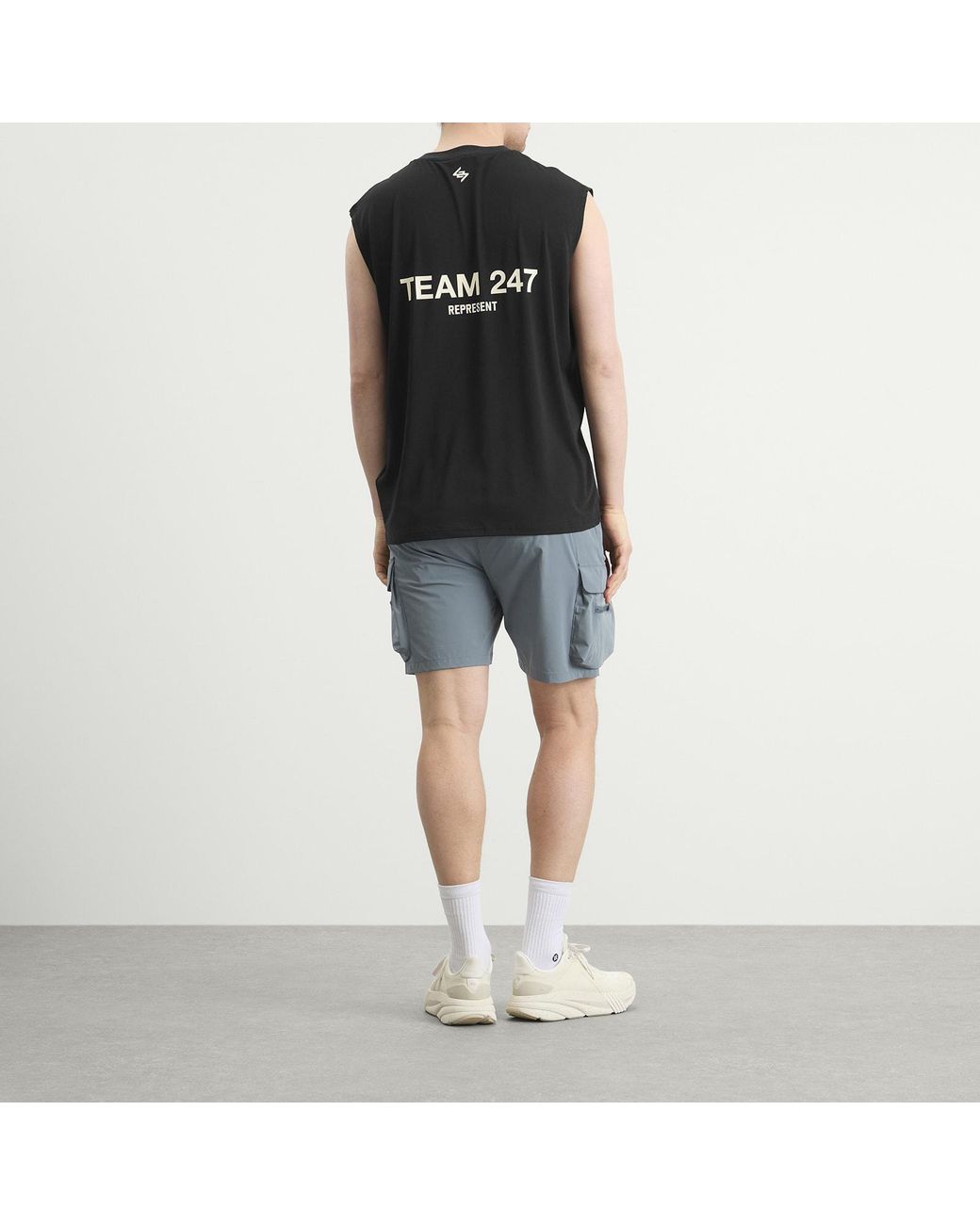 REPRESENT 247 Black Represent Team 247 Oversized Tank for men