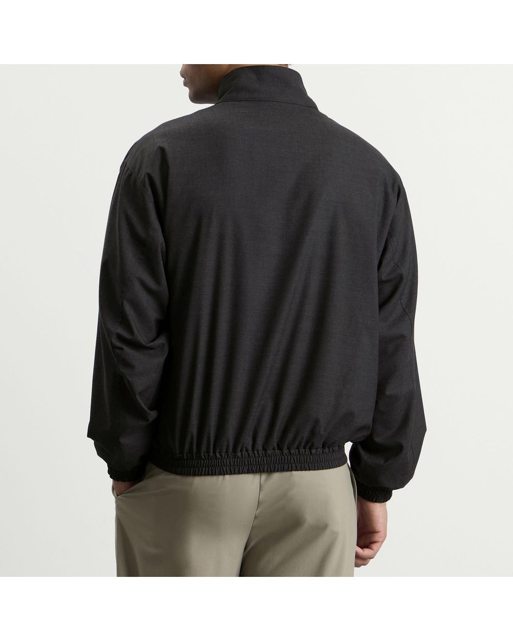 Auralee Black Tropical Wool Zip Blouson for men