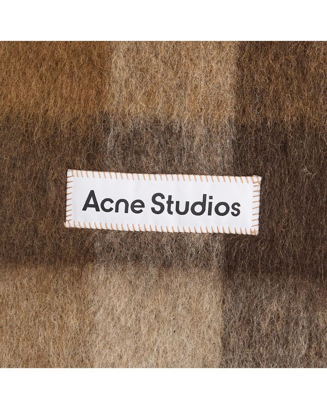 Acne Natural Vally Check Scarf for men