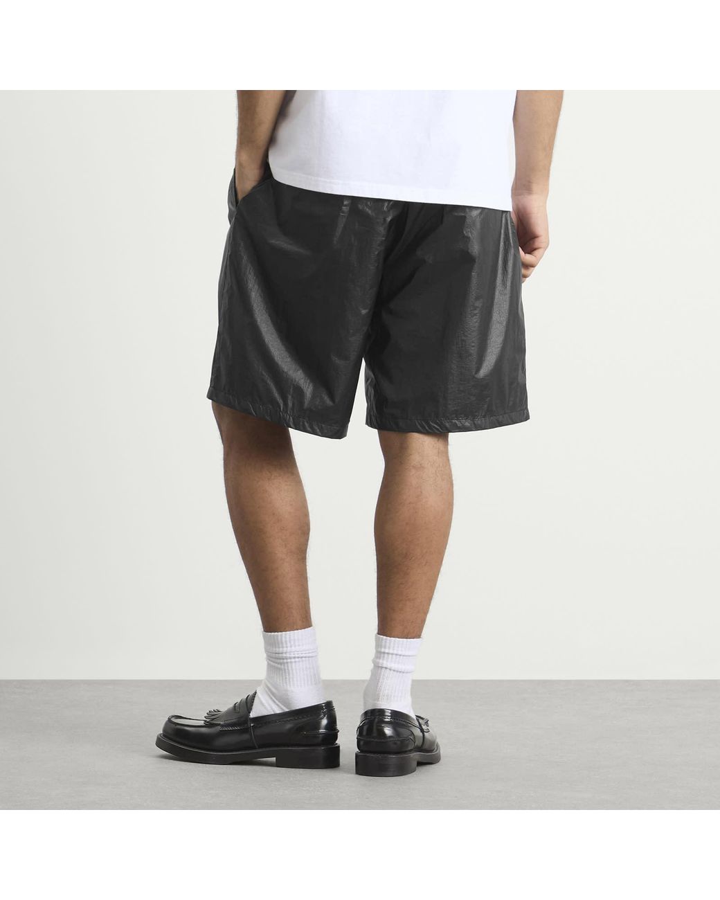Arte' Gray Big Logo Shorts for men