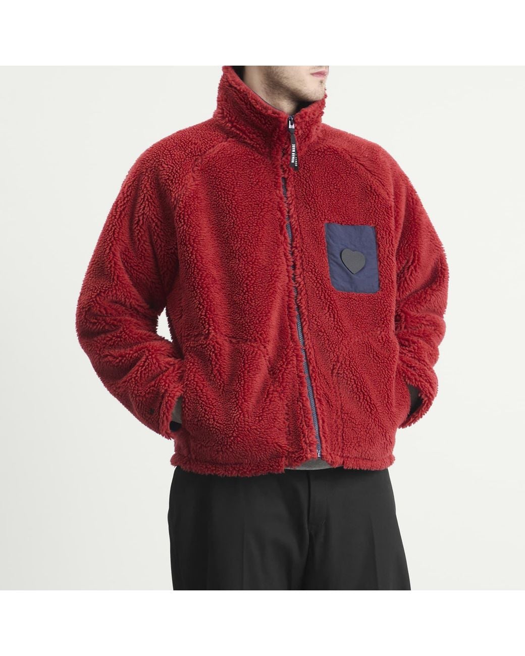 Human Made Red Fleece Jacket for men