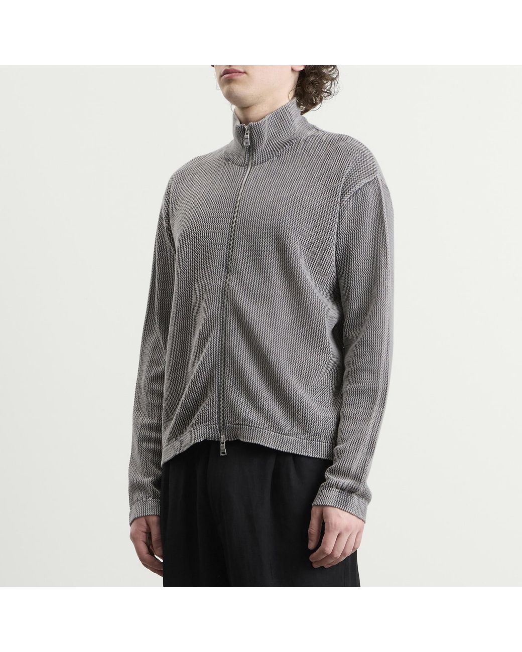 MKI Miyuki-Zoku Gray Presented By End. Pigment Dyed Loose Gauge Track Jacket for men