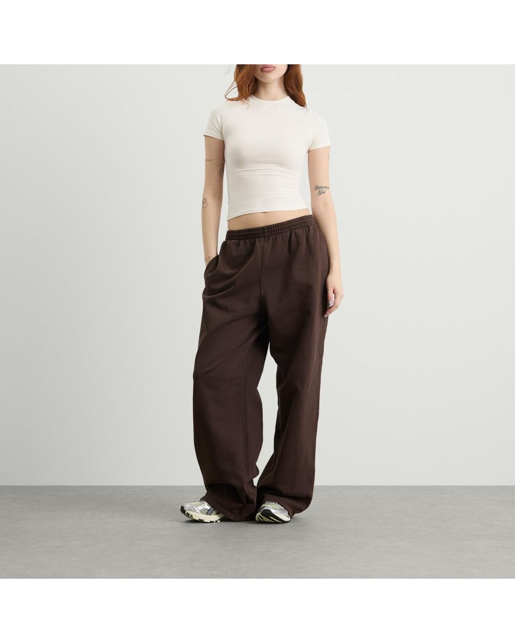 Skims White Cotton Jersey T-Shirt