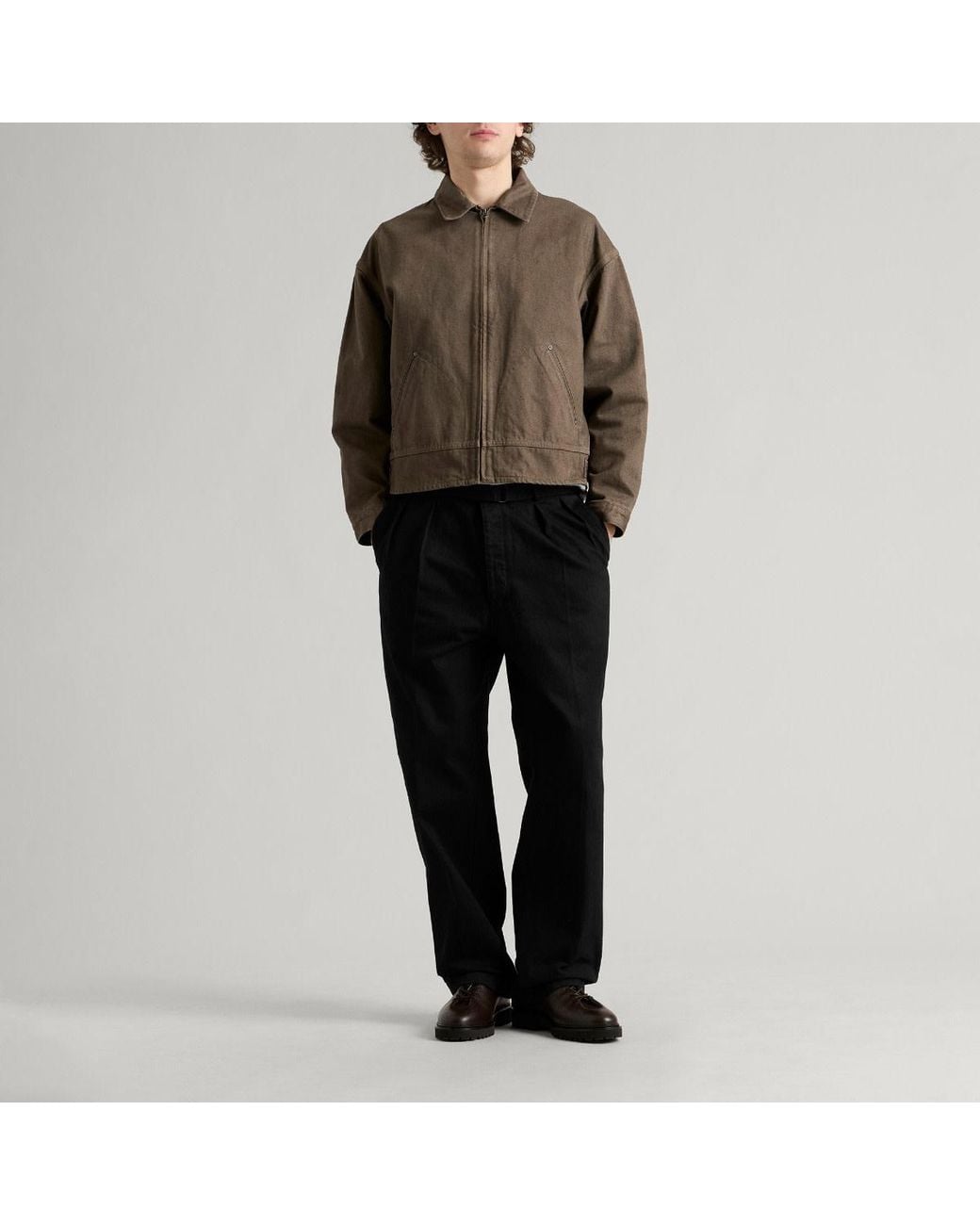 Kaptain Sunshine Green Dyed Denim Work Jacket for men