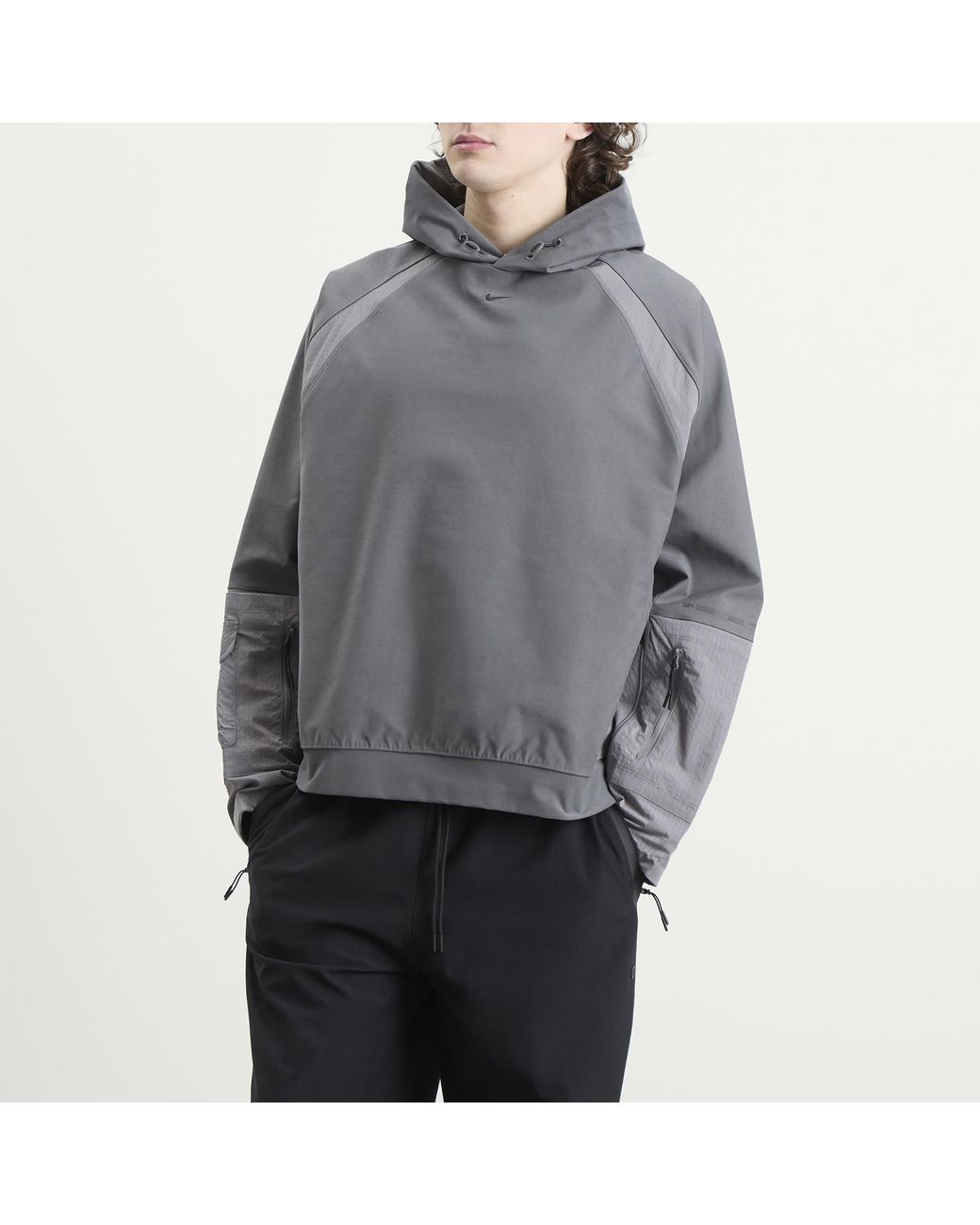 Nike Gray Tech Shori Utility Hoodie for men