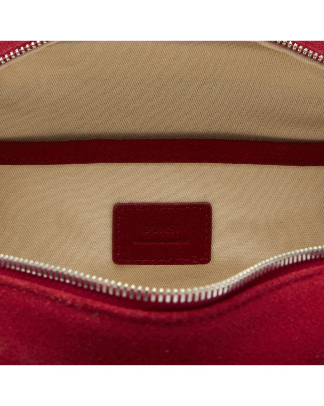 DUNST Red Suede Boston Bag