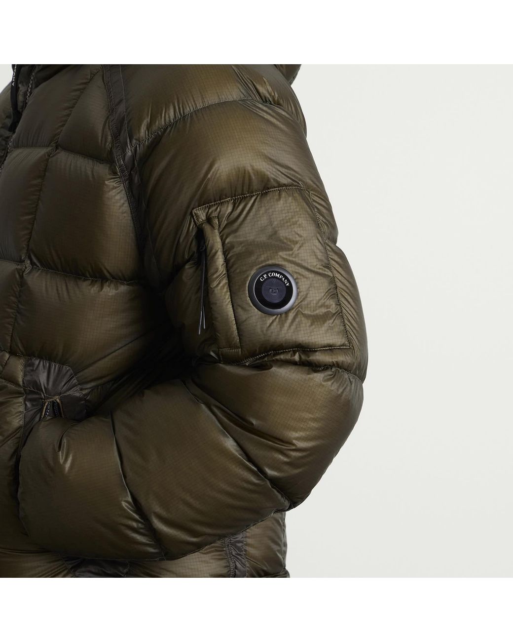 C P Company Green Dd-Shell Hooded Down Jacket for men