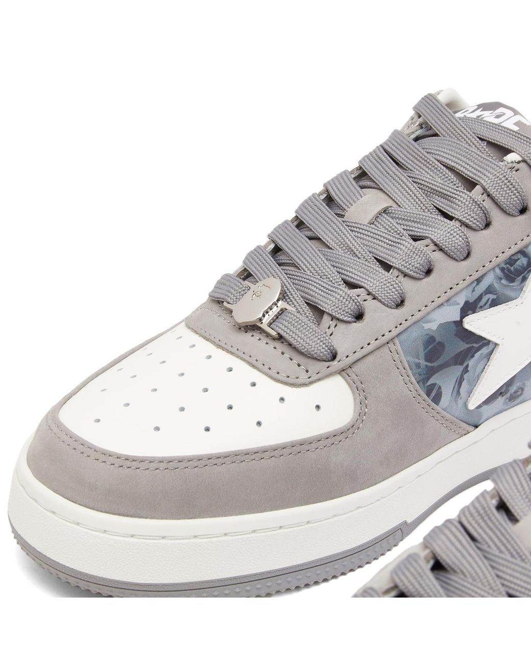 A Bathing Ape White Floral Patterned Bape Sta 2 Sneaker for men